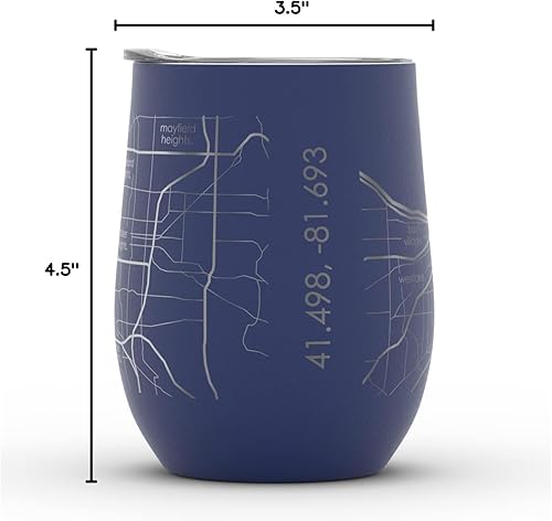 Vista 1019 de Well Told Lexington Kentucky Map - Vaso de vino aislado con grabado de mapa de Kentucky, taza de acero inoxidable grabada (12 onzas, verde domingo)