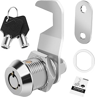 5/8' Cabinet Cam Lock Keyed Alike, Hook Cam, Tool Box Lock for RV Storage Compartment Door Tool Cart Mailbox with Manual, Zinc Alloy (1 Pack)