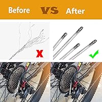 Vista 5 de Kit de 4 cables de cambio de bicicleta, cable de desviador de acero inoxidable de 6.9 ft y cable de cambio para bicicleta de carretera de montaña