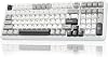 AULA F99 Wireless Gaming Keyboard 3 Modes 2.4 GHz/Type-C/BT5.0 Mechanical Keyboard with Five-Layer Padding Structure RGB 8000 mAh QWERTY Hot-swap Custom Keyboard Mechanical (White/Grey)