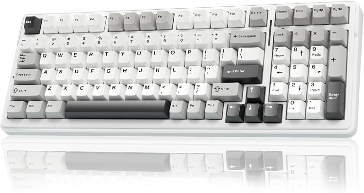 AULA F99 Tri-Mode Wireless Mechanical Keyboard Hot Swappable Linear Switches RGB 96% Layout