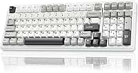 AULA F99 Teclado mecânico sem fio, Bluetooth trimodo 5.0/2.4 GHz/USB-C teclado mecânico intercambiável a quente, interruptores lineares pré-lubrificados, estrutura de junta, teclado personalizado