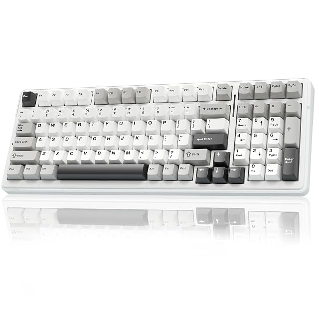 AULA F99 Wireless Mechanical Keyboard Tri-Mode BT5 0 2 4GHz USB-C Hot Swappable Custom Keyboard Pre-lubed Linear Switches