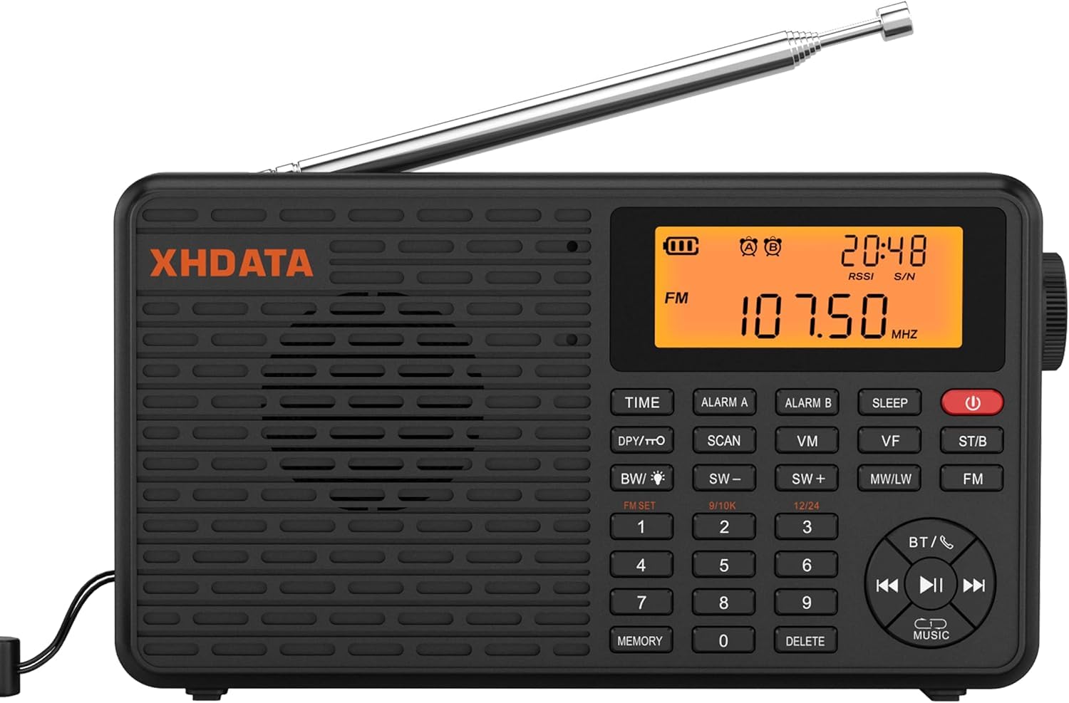 XHDATA D109 Portable Radio AM FM SW LW Shortwave Receiver Good Reception