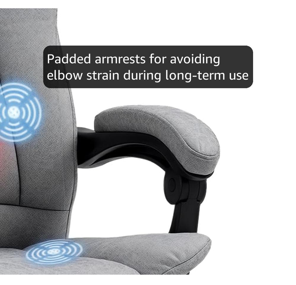 Amazon.com: Vinsetto 6 Point Vibration Massage Office Chair, High Back Computer  Chair with Heat, Adjustable Height, Reclining Backrest and Retractable  Footrest, Gray : Office Products
