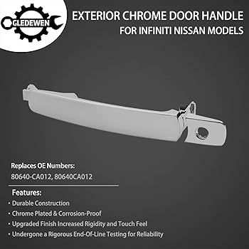 ２点セット Amazon.com: Exterior Chrome Door Handle Front Left Driver