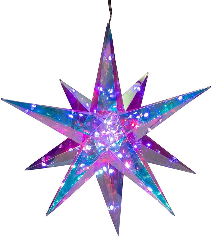 Kurt Adler 14.5-inch 40-Light RGB Smart LED Holographic Starburst