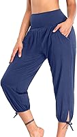 Vista 150 de Pantalones capri para mujer, estilo casual, de verano, elásticos, de cintura alta, pantalones de yoga, ajuste atlético, pantalones deportivos