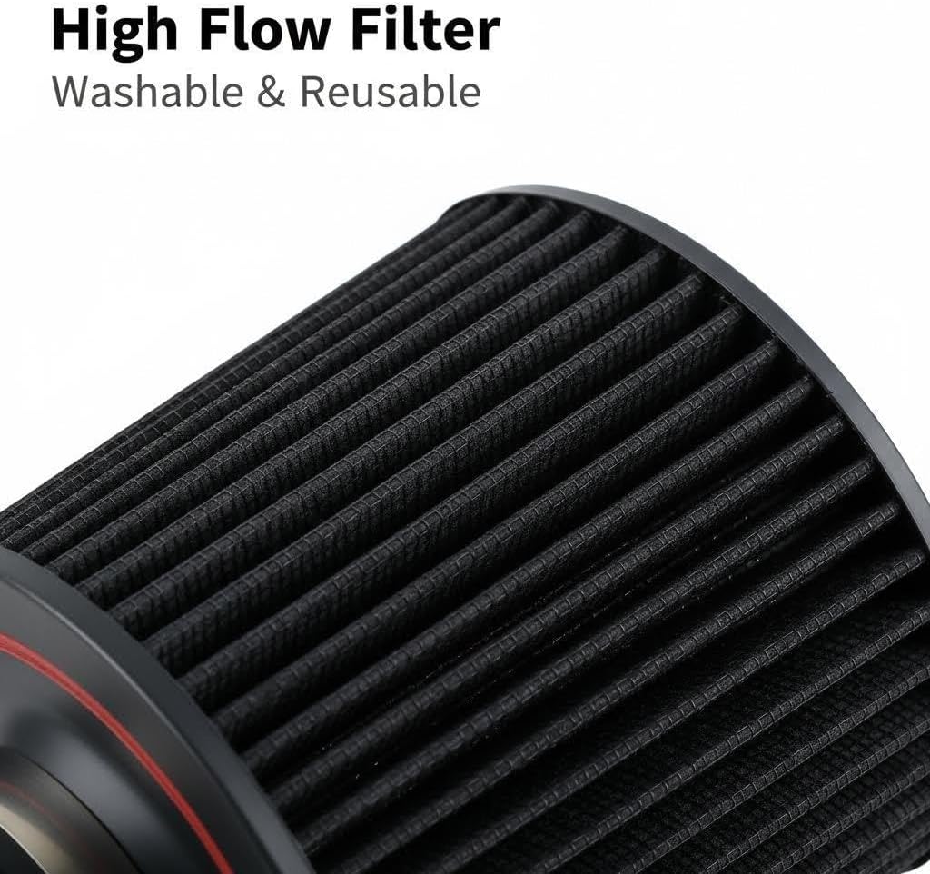 Cold Air Intake Compatible with 2009-2017 Toyota Corolla / 2016-2017 Scion iM 1.8L, Heat - Resistant Aluminum Pipe, High - Flow Filter