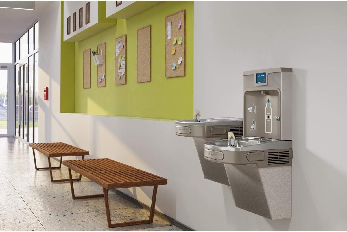 Elkay LZS8WSLP Bottle Filling Station and Cooler, Single, Light Gray Granite - - 