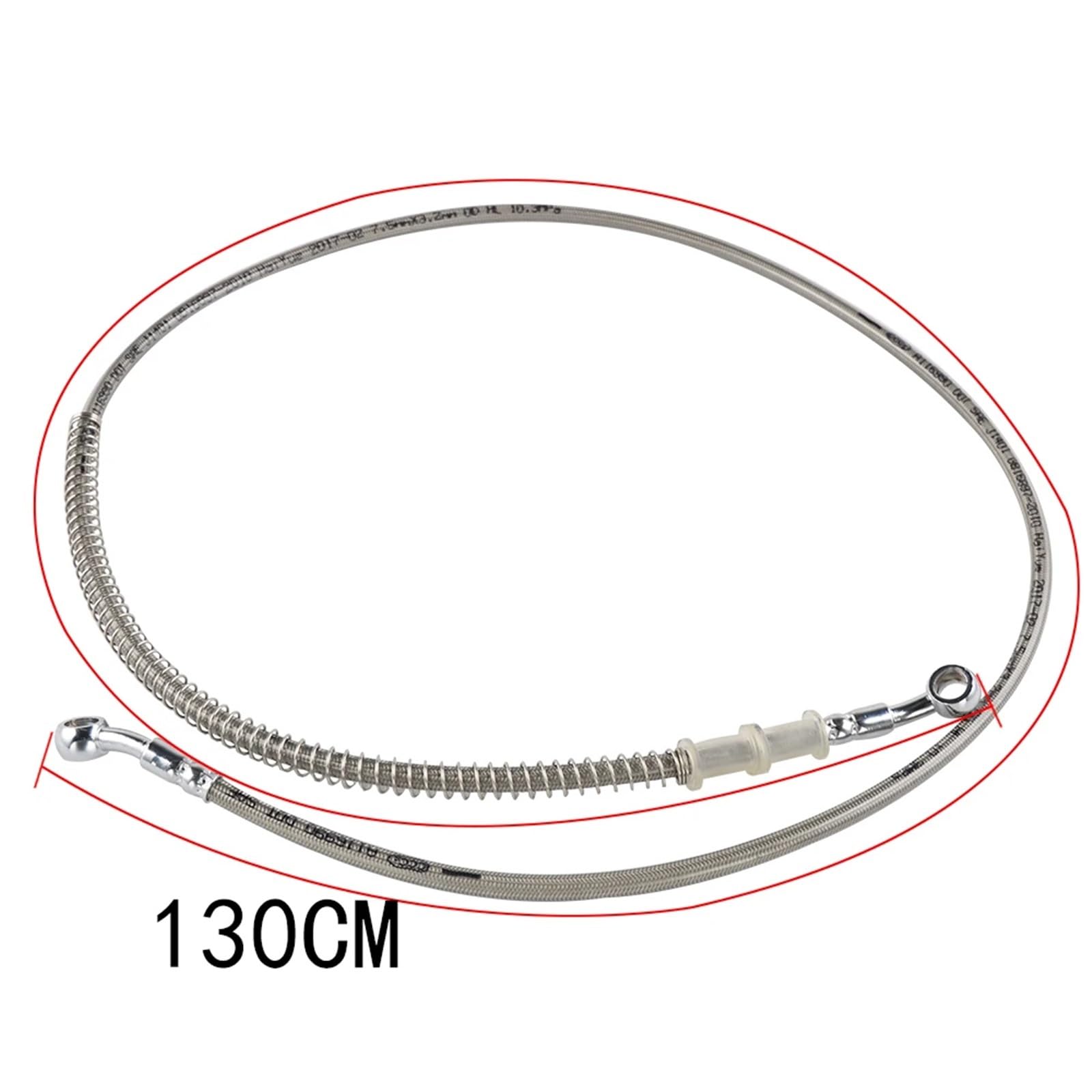 Tarcze hamulcowe motocykl Pasuje do Hondy Yamaha przewodu oleju hamulcowego Suzuki ATV Przewód hamulcowy w oplocie ze stali nierdzewnej(130cm)