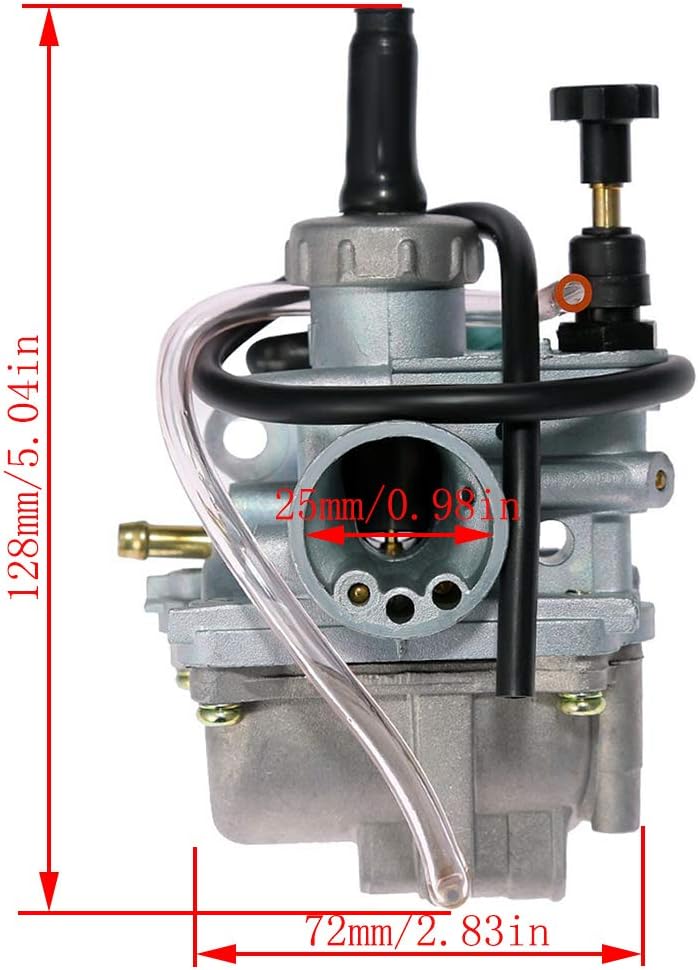 LT80 Carburetor for 1987-2006 Suzuki LT80 Quadsport ATV Carburetor Carb With Air Cleaner Intake Boot+Fuel Gas Petcock Tank Valve Switch Pump,by LIYYOO
