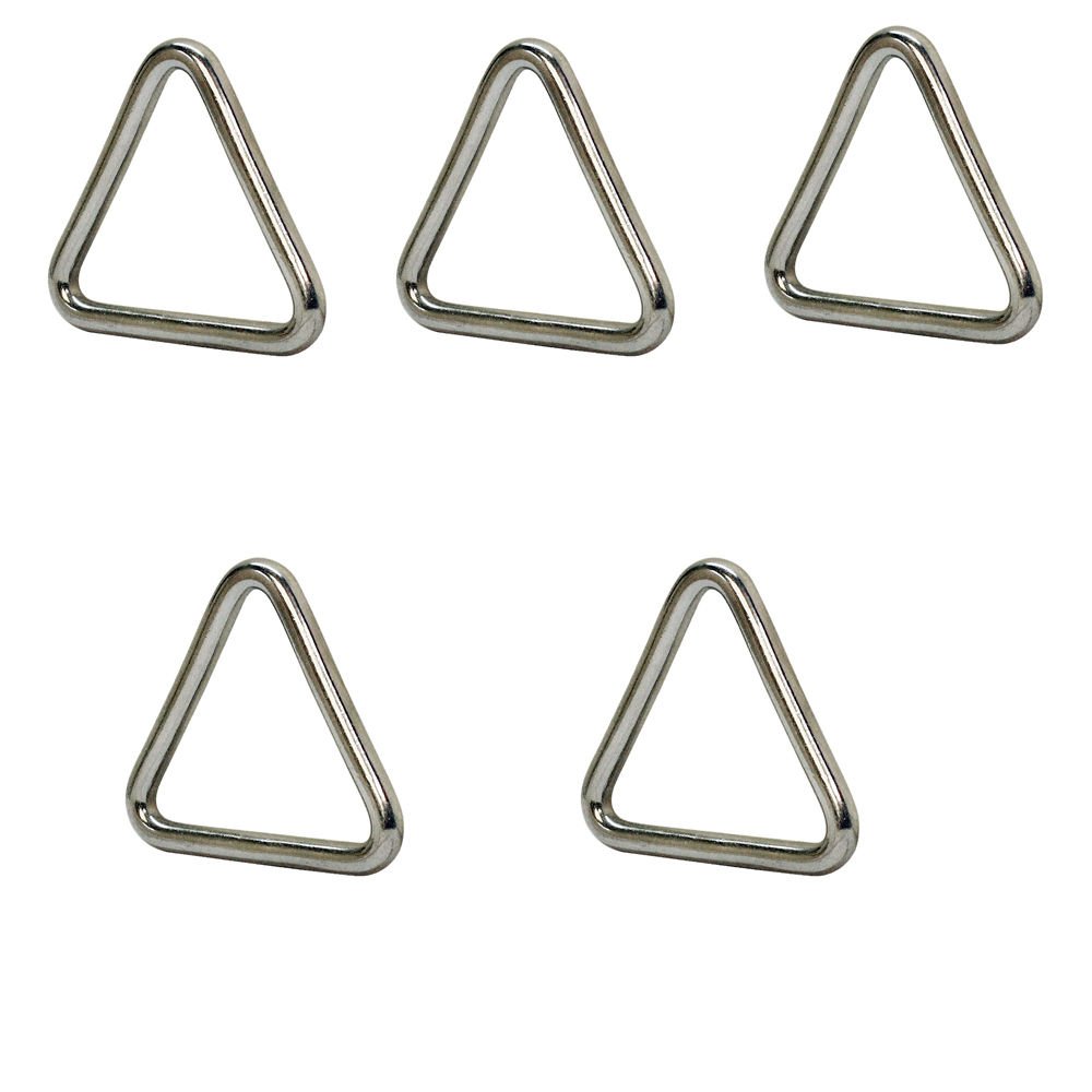 5Pc 316 Stainless Steel Triangle Ring Welded 1/4