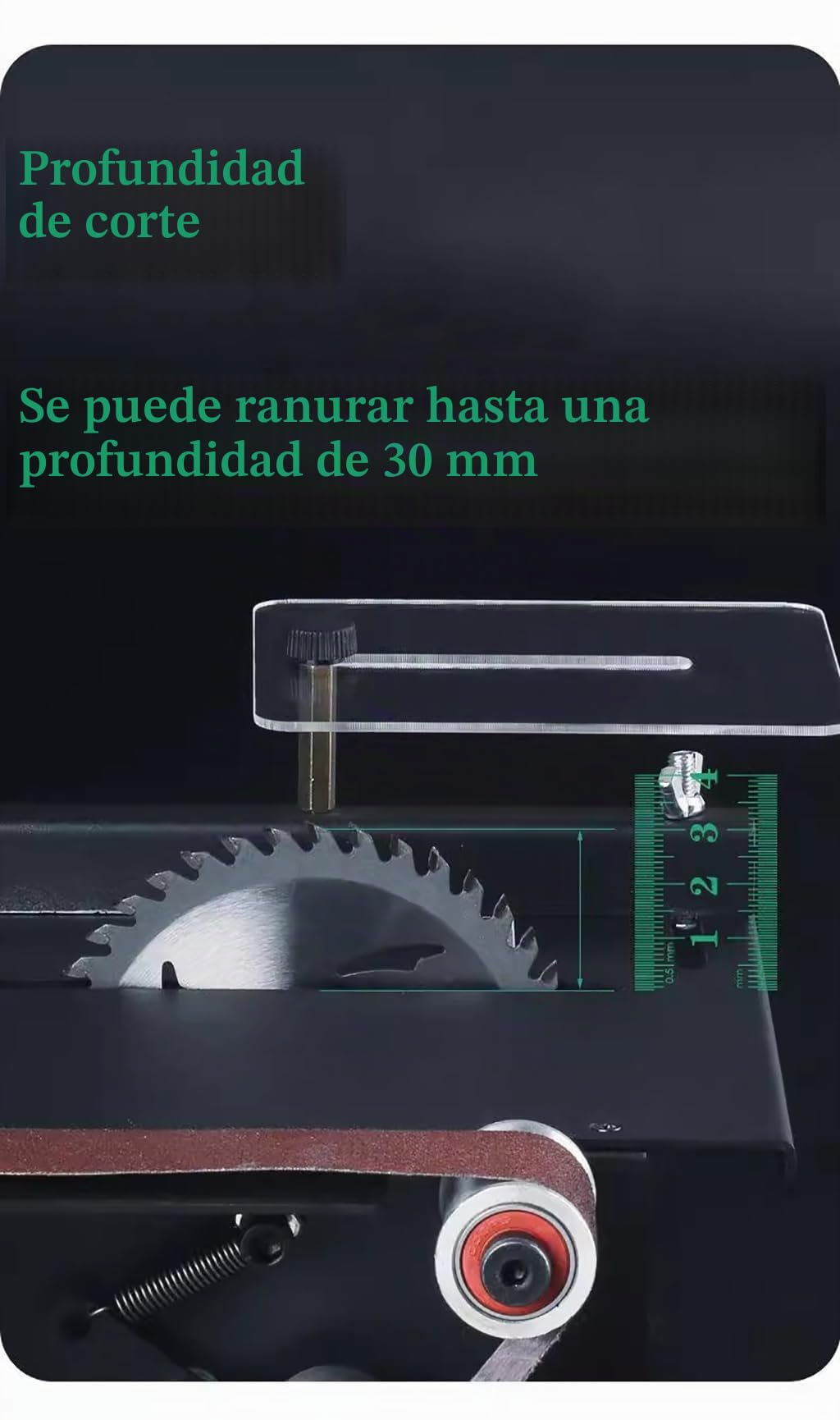 Genérico Sierra de Mesa Pequeña, Multifuncional, 7 Velocidades Ajustables, Corte, Lijado, Grabado, Perforación, Todo en Uno (600W Upgraded)