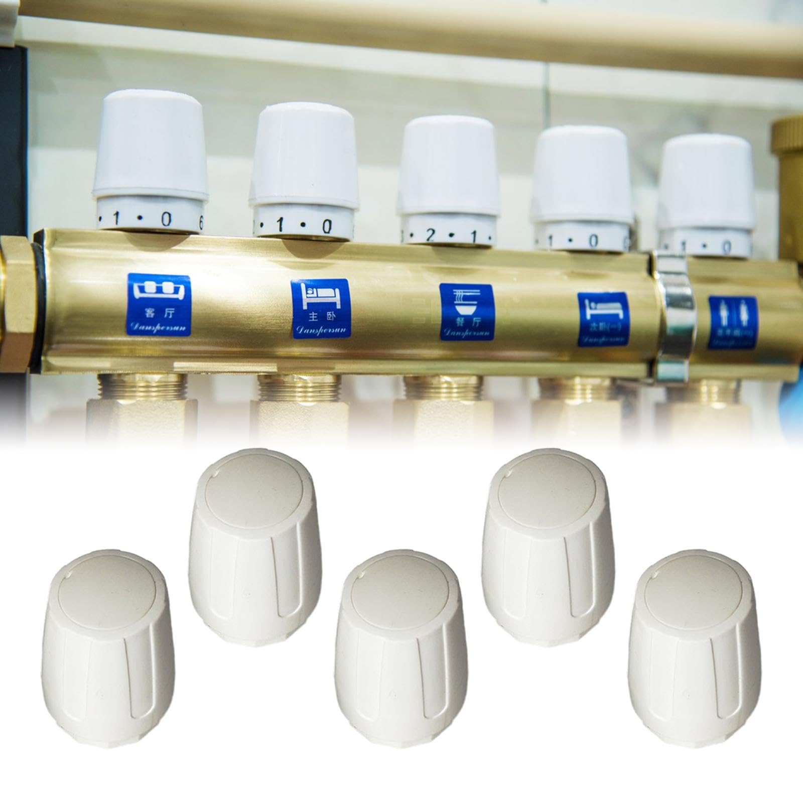 5 Tappi Per Valvola Radiatore | Universali, Girevoli In PP - Protezione Per Bambini - Foto 5