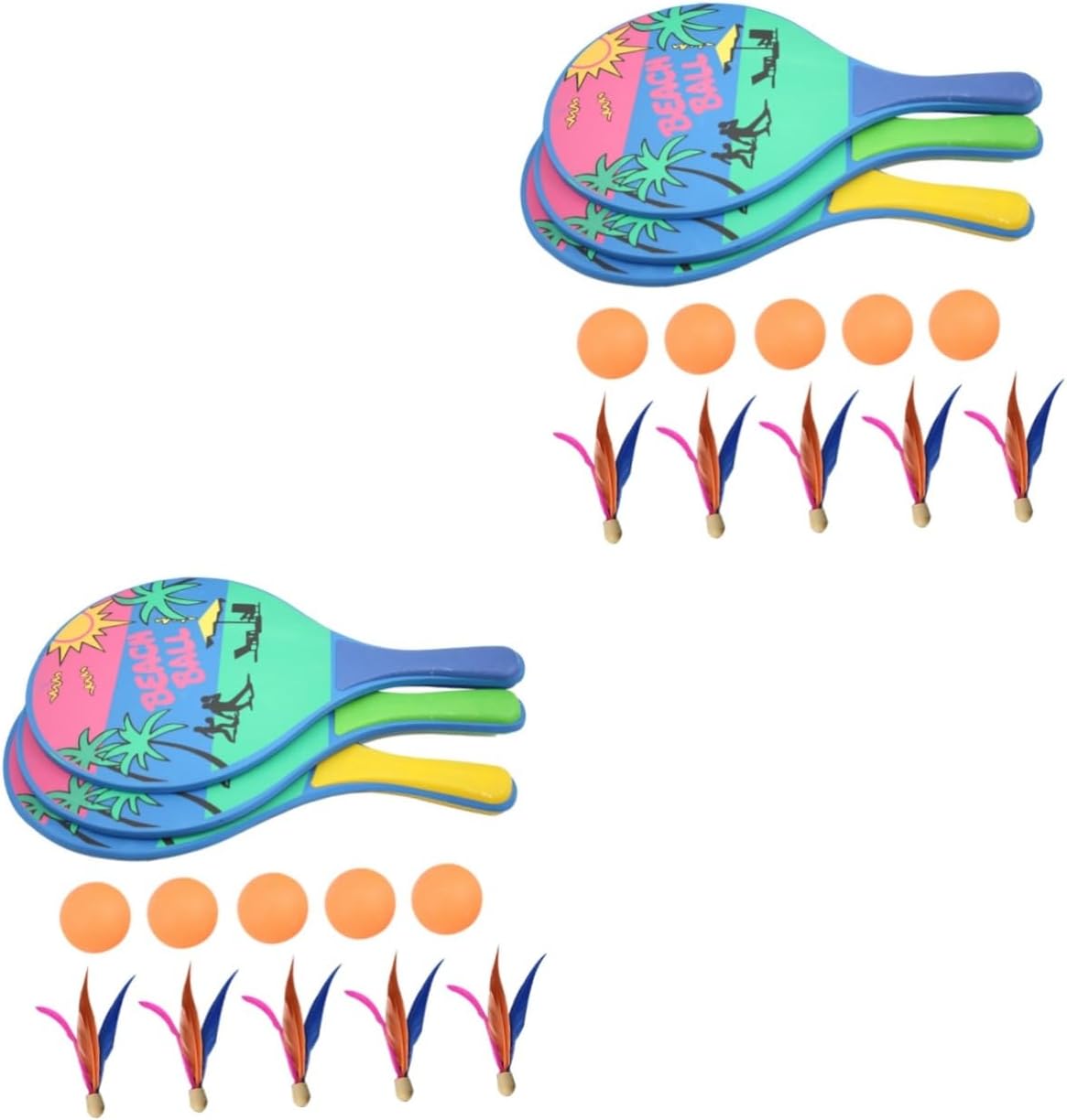 Sosoport 2 Pz Racchettoni Beach Racchetta Da Badminton Spiaggia Racchetta Sanmao