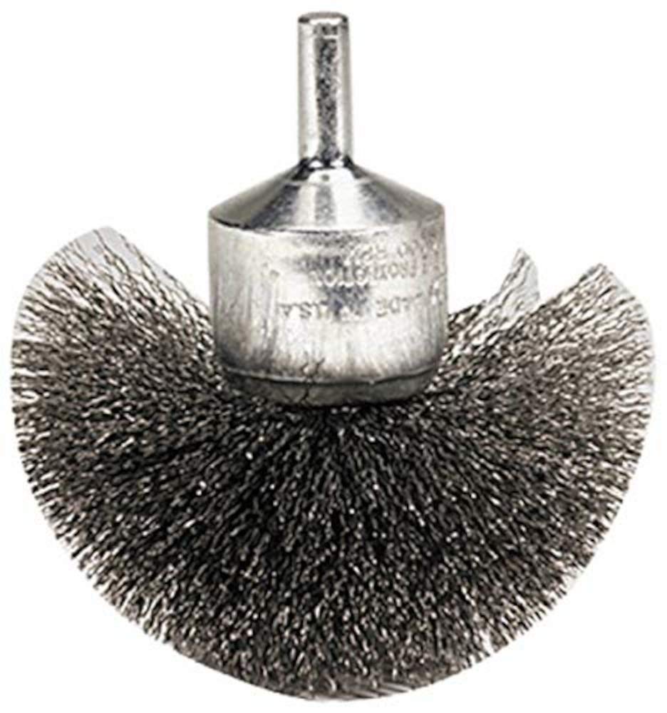 Weiler 10039 2-3/4" Circular Flared Crimped Wire End Brush, .008" Steel Fill, Made in The USA (Pack of 2)