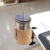 Vista 4 de Soporte antiderrames con abrazadera para borde de mesa, 2 unidades, accesorios de escritorio para juegos y computadora