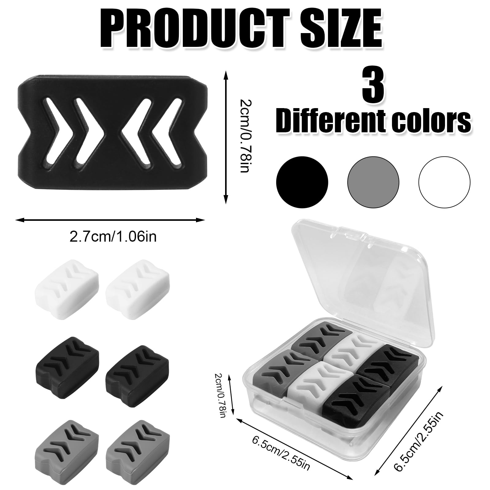 6pcs Jaw Exercisers, Upgraded Silicone Jaw Muscle Strengthener with 3 Resistance Levels Jaw Trainer for Double Chin, Jaw Chin Sculptor Face Toner Shaper Jaw Exercise for Jaw Women Men (3 Colors)