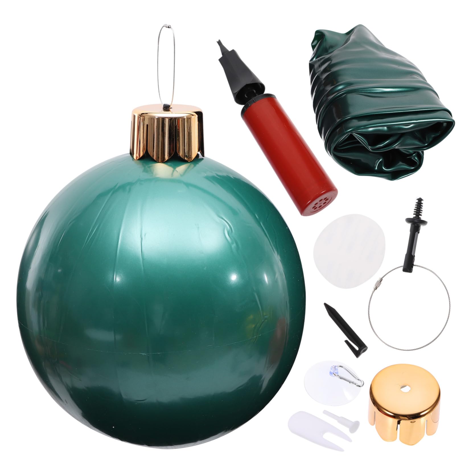 Boule de Noël gonflable en PVC robuste pour un ornement de jardin durable