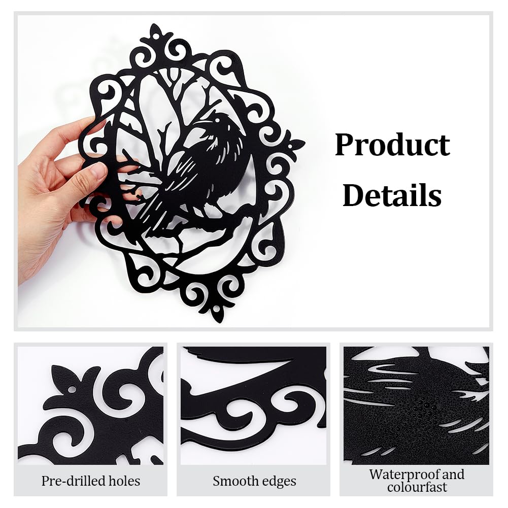 nbeads Décoration Murale en Métal D'Oiseau, Noir Tenture Murale Décor Silhouette Art Mural pour la Maison Chambre Salon Salle de Bains Cuisine Bureau nbeads Décoration Murale en Métal D'Oiseau, Noir Tenture Murale Décor Silhouette Art Mural pour la Maison Chambre Salon Salle de Bains Cuisine Bureau