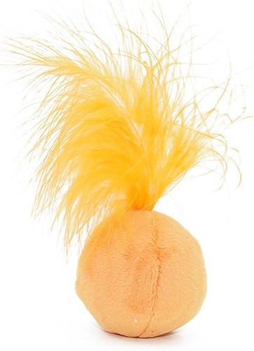 Miniatura 4 de Pelota de sonajero peludo para gatos con plumas y hierba gatera, bolas interactivas de pompones para gatos, suaves y ligeras, 2 pulgadas, paquete de