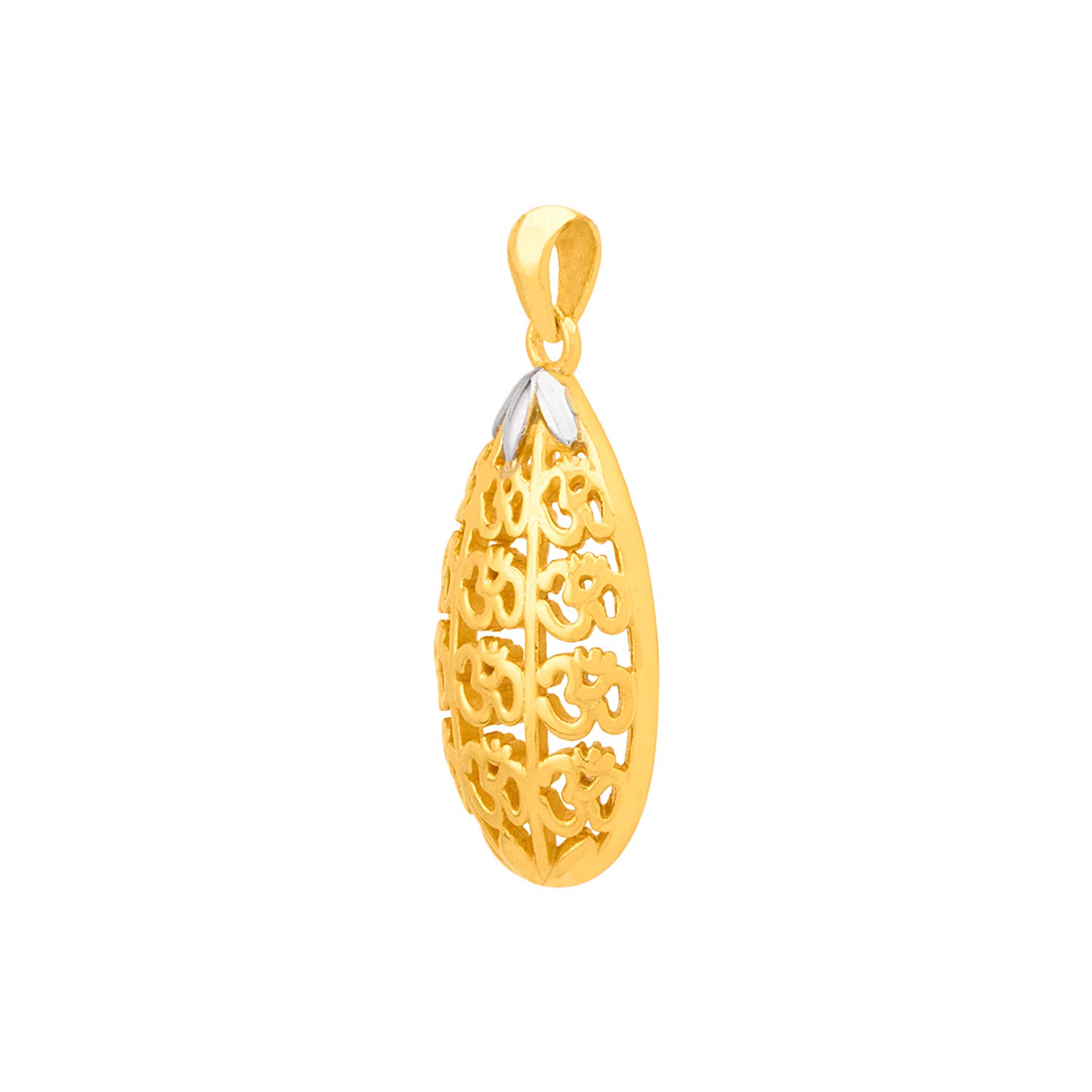 Spiritual OM Tear-Drop Pendant Necklace