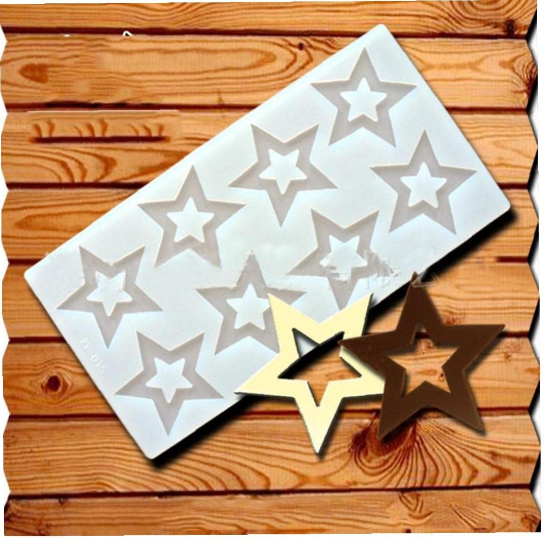 Star Silicone Fondant Mold, Flexible Molds, Chocolate Mold for Sugarcraft, Jelly, Dessert, Ice Cube, Chocolate, Candy, Cupcake Topper, Polymer Clay