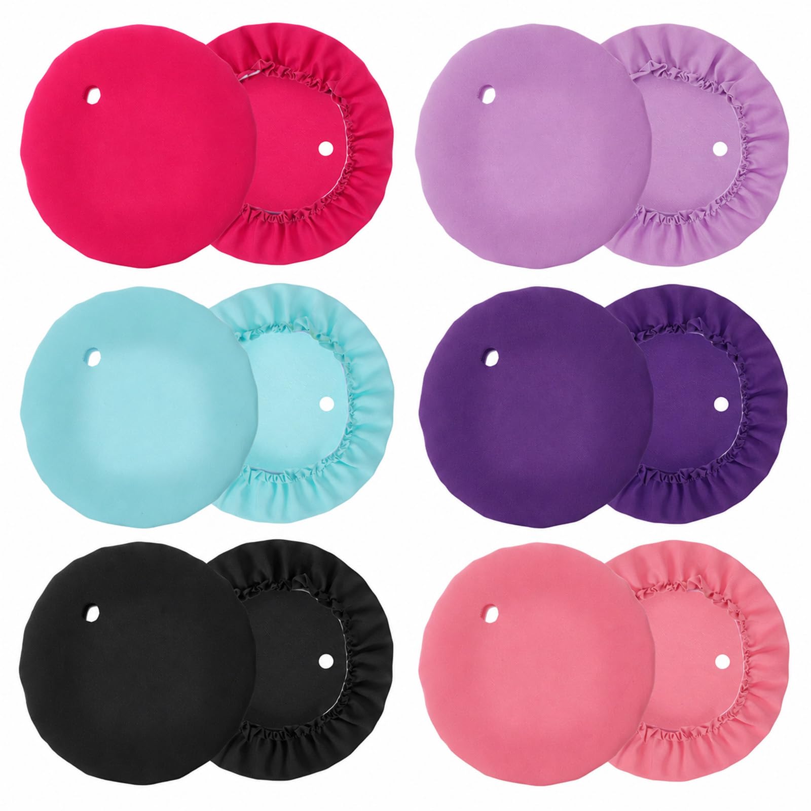 JJUNW 12PCS Drink Covers, Colored Elastic Cup Protectors with Straw Hole