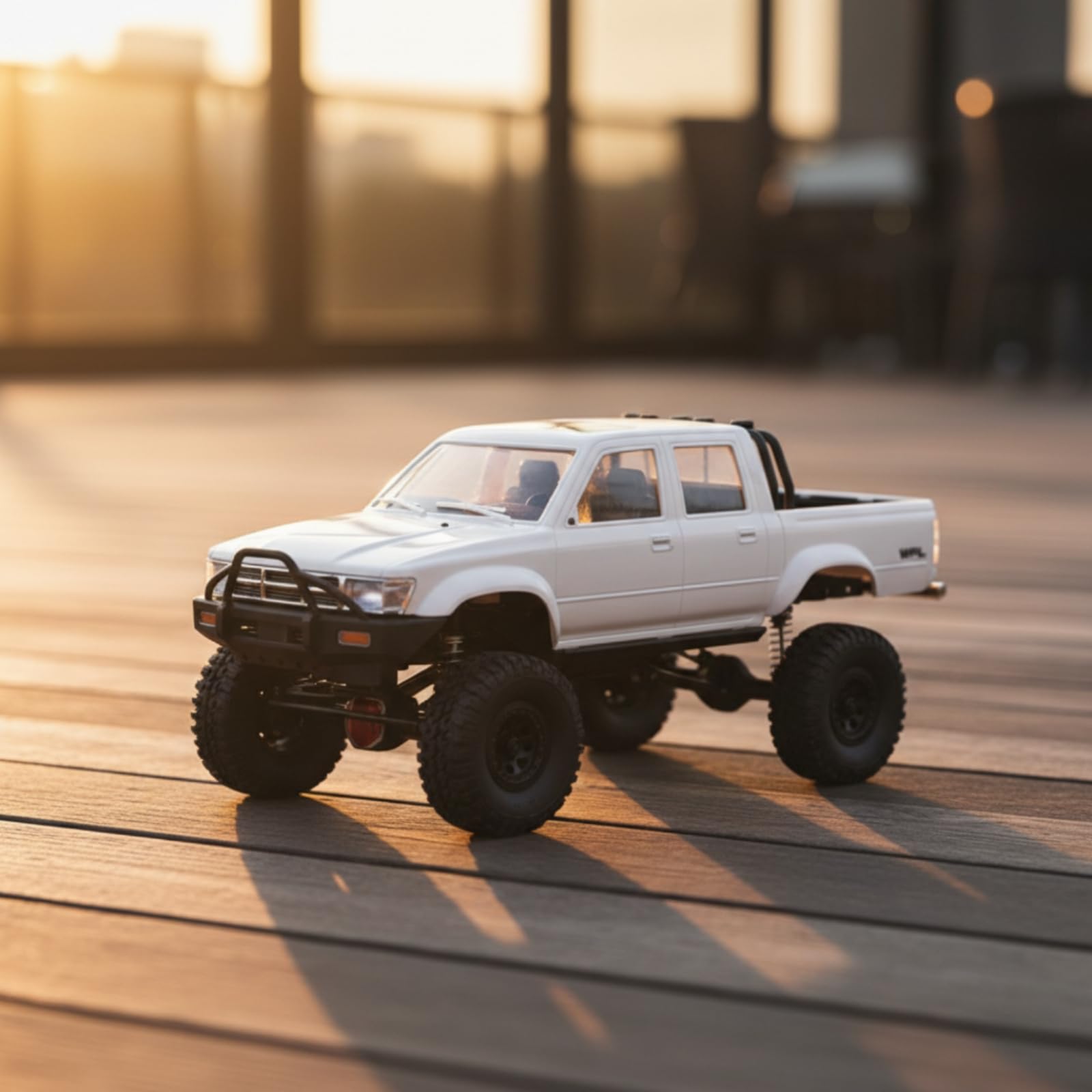 harayaa Veicolo Fuoristrada per Bambini Auto Radiocomandata Pickup Crawler 4x4 Camion Arrampicatore Telaio Cingolato Materiale Plastica Metallo Batteria, Verde