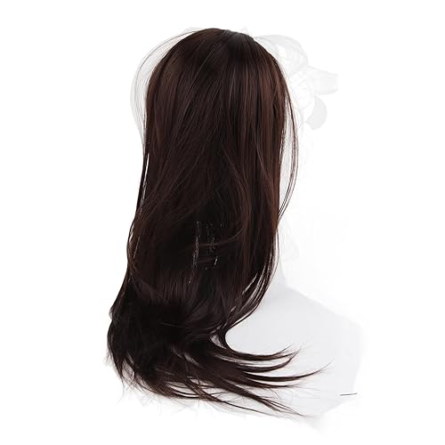 Miniatura 8 de Cabeza de entrenamiento de peluquería de 24 pulgadas, maniquí 30% cabello real para cortar, trenzar, ajustar, alisar, rizar con soporte de abrazadera