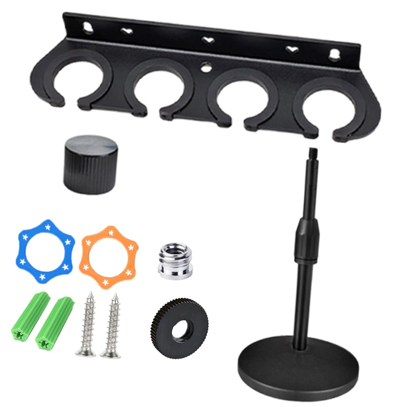 SECRET DESIRE Microphone Holder with Desktop stand Accessory Versatile Rack for Stage 4 slot-image-40