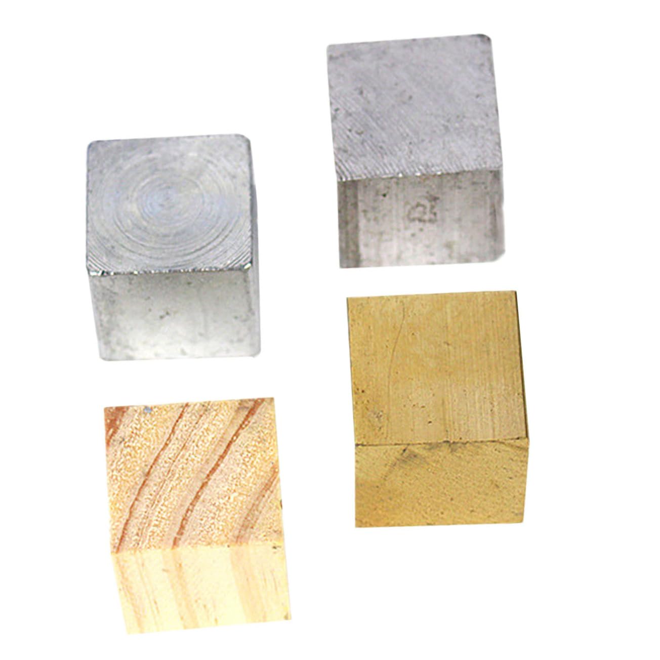 VILLFUL 4pcs Cube Group Educational Equipment High Density Blocks Aluminum Block Density Investigation Cylinder Experimental Physical Experiment Equipment Iron Cube Iron. Aluminum. Wood