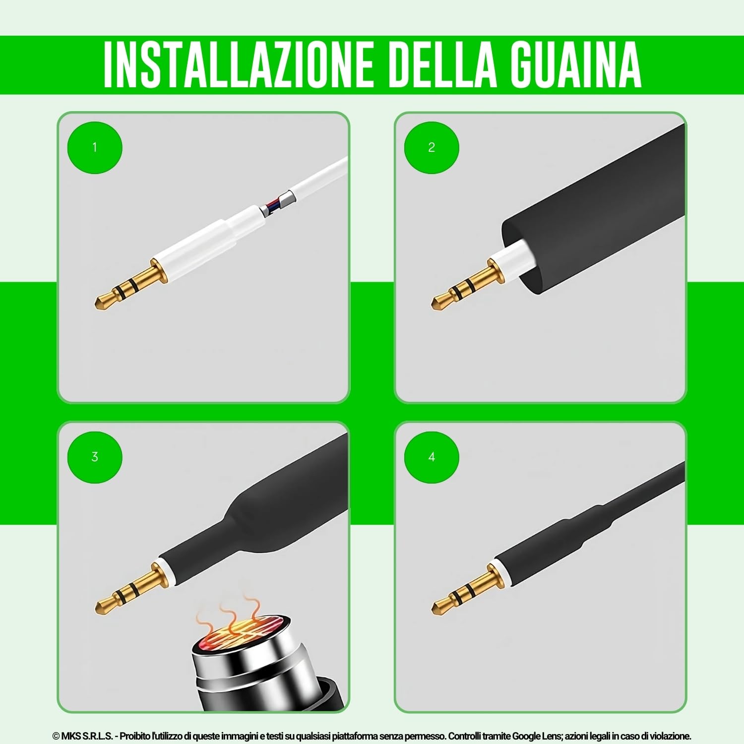 MarketConnect® Guaina Termorestringente Ø 6,4 mm, L 75mt • NERO • BOBINA 2:1