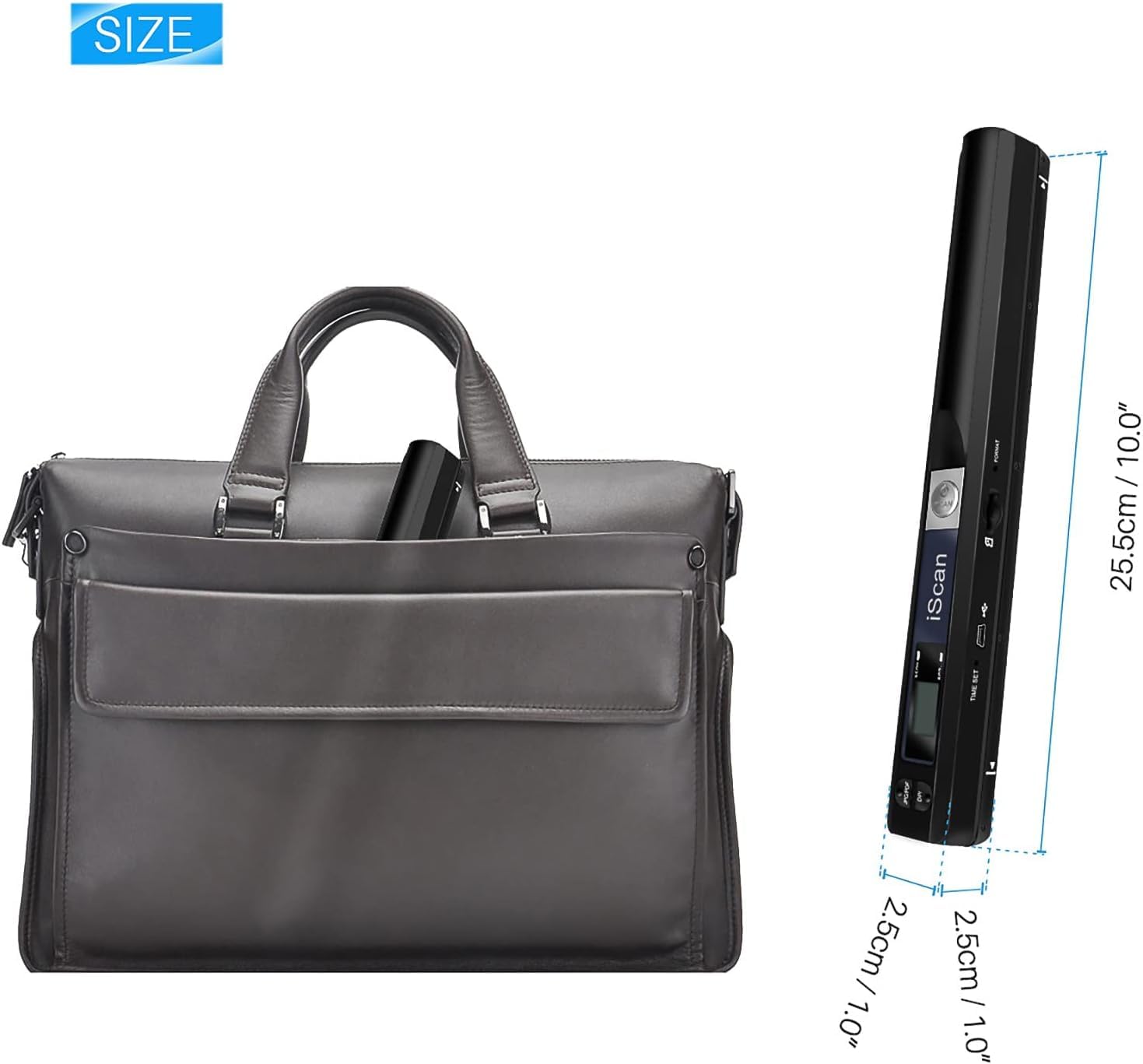 Escáner portátil de documentos AOZBZ Portátil 900DPI Escáner de imagen en color USB A4 (formato JPG / PDF Hi-Speed USB 2.0, tarjeta Micro SD / TF de necesidad, pero no incluida)