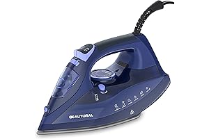 BEAUTURAL Steam Iron for Clothes: Effortless Crease Removal and Precision Performance