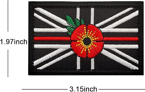 Miniatura 2 de 2 piezas tácticas de la Gran Unión Británica Jack bordado apliques parche bandera de Inglaterra Reino Unido coser en la moral brazalete insignia