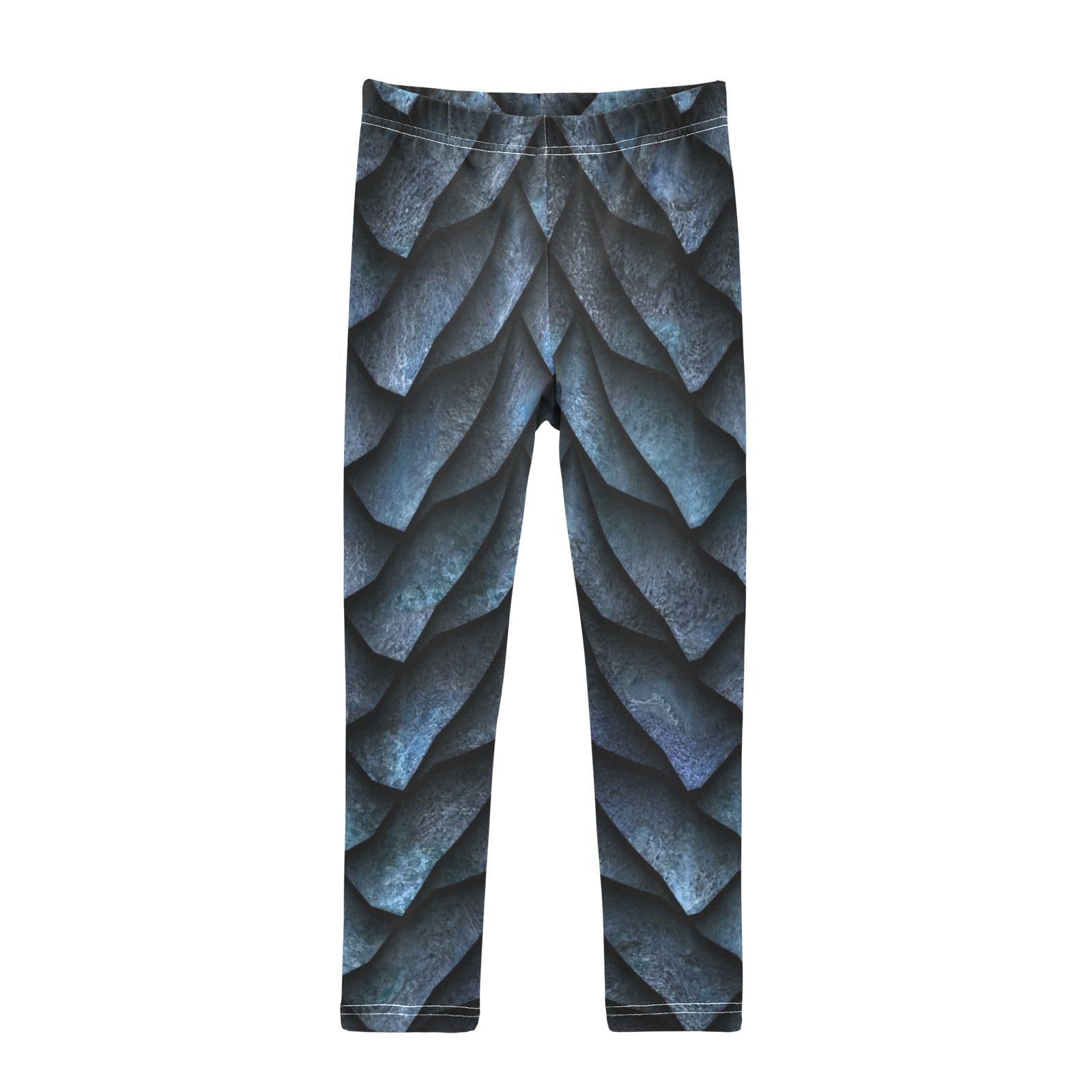 Aflyko Girls' Leggings Kids Workout Pants Dance Tights Ankle Length 4-10T