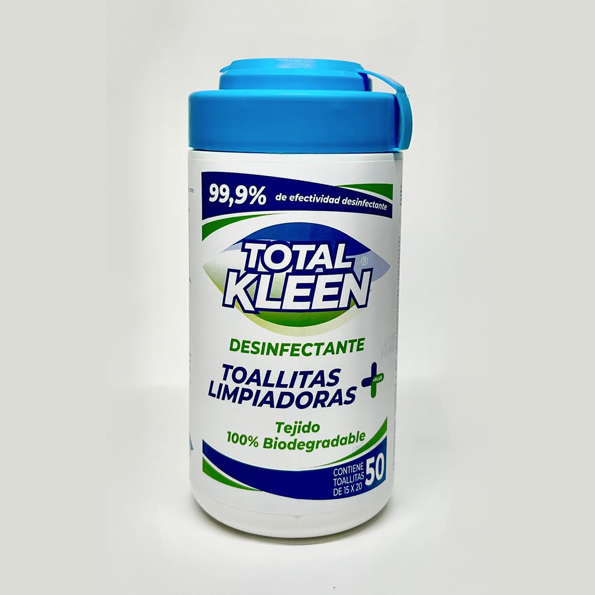 Toallitas húmedas TotalKleen - Material 100% biodegradable - Toallitas de limpieza multiusos perfectas para cualquier superficie - Envase 100% reciclable - Bote de 50 toallitas Desinfectantes