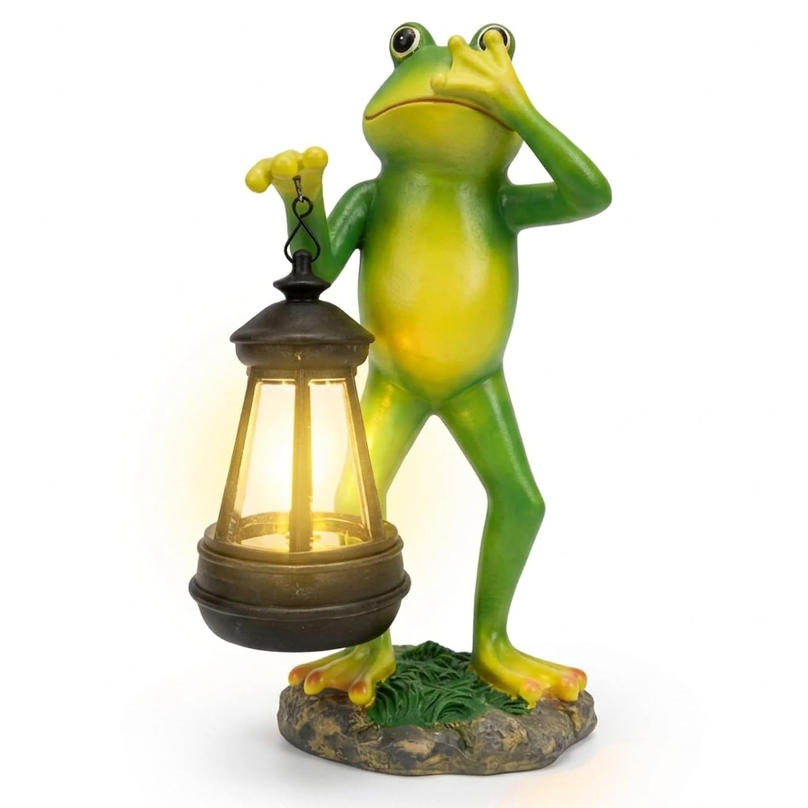 Lumière solaire grenouille pour jardin | Cadeau déco extérieur étanche