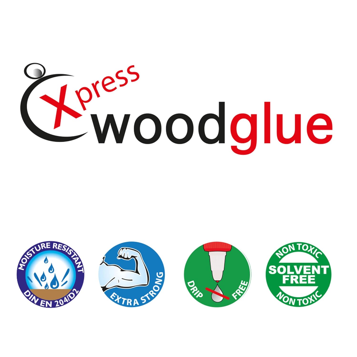 Kores - Extra Strong Wood Glue - Adhesive Liquid Glue for Wood, Glue for Crafting - Non Toxic and Safe Transparent Glue for Kids and Adults - Solvent Free, Craft Supplies - Pack of 1 x 125ml