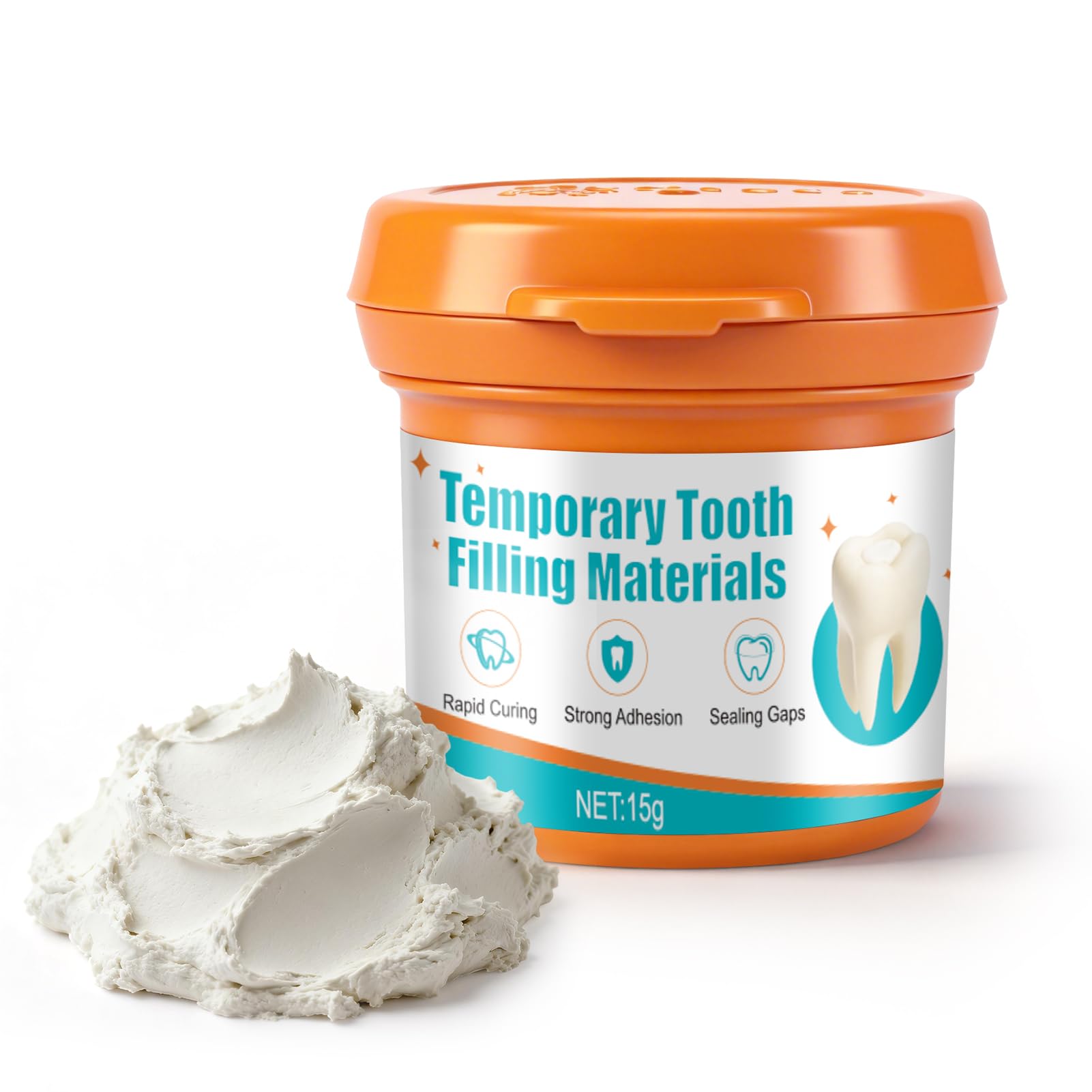 Empaste Dental Profesional, Relleno Dental Temporal, Reparación Dental, 15g