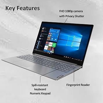 Lenovo ThinkBook 15 Business Laptop (15.6 FHD Anti-Glare, 16GB RAM, 512GB SSD, AMD Ryzen 7 5825U (> Intel i7-1165G7)), FHD Webcam w/ Shutter, Military Grade, Fingerprint, Ethernet, Win 11 Pro, Grey