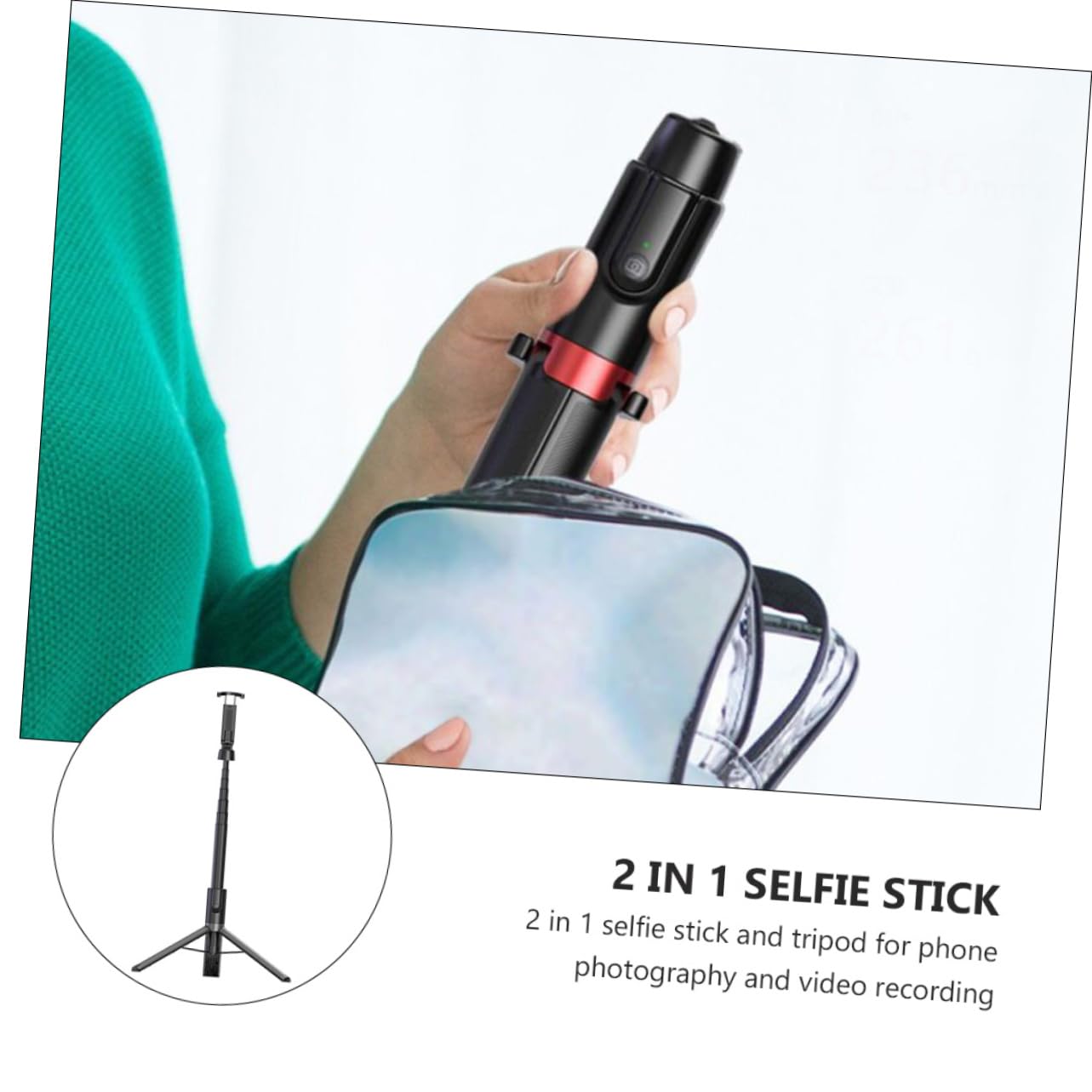Treppiede Selfie Estensibile Con Telecomando Detachabile Supporto Rotante Per Smartphone Design Telescopico Da Comodo Per Foto e Video Diverse Angolazioni