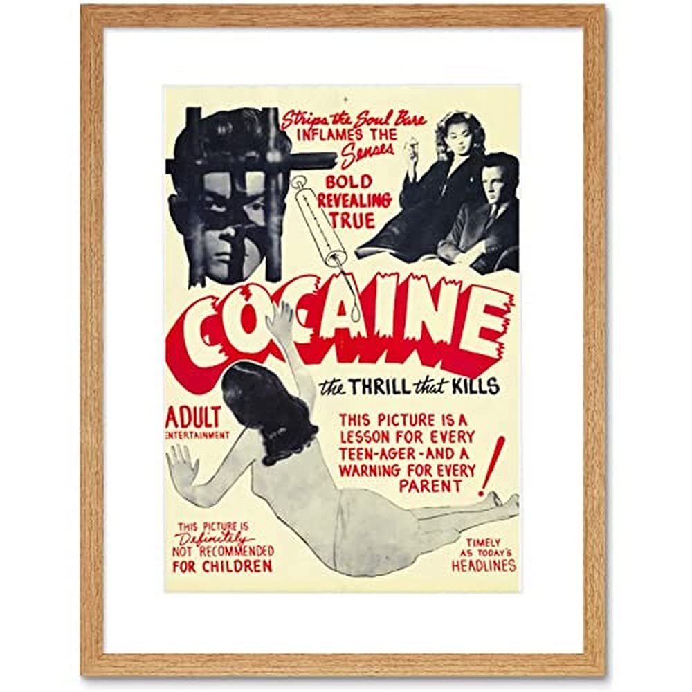 Cocaine Thrill that Kills Drugs Wall Art Print