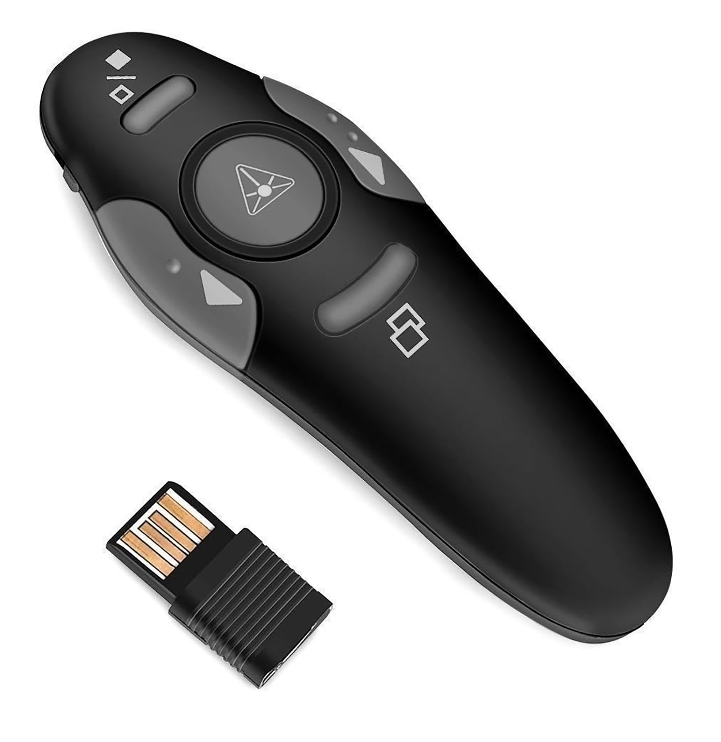GLUN® Wireless Remote Presenter, Laser Pointer Presenter Device for Laptop, Desktop, Slideshow Projector Presentations Compatible with Windows & MAC