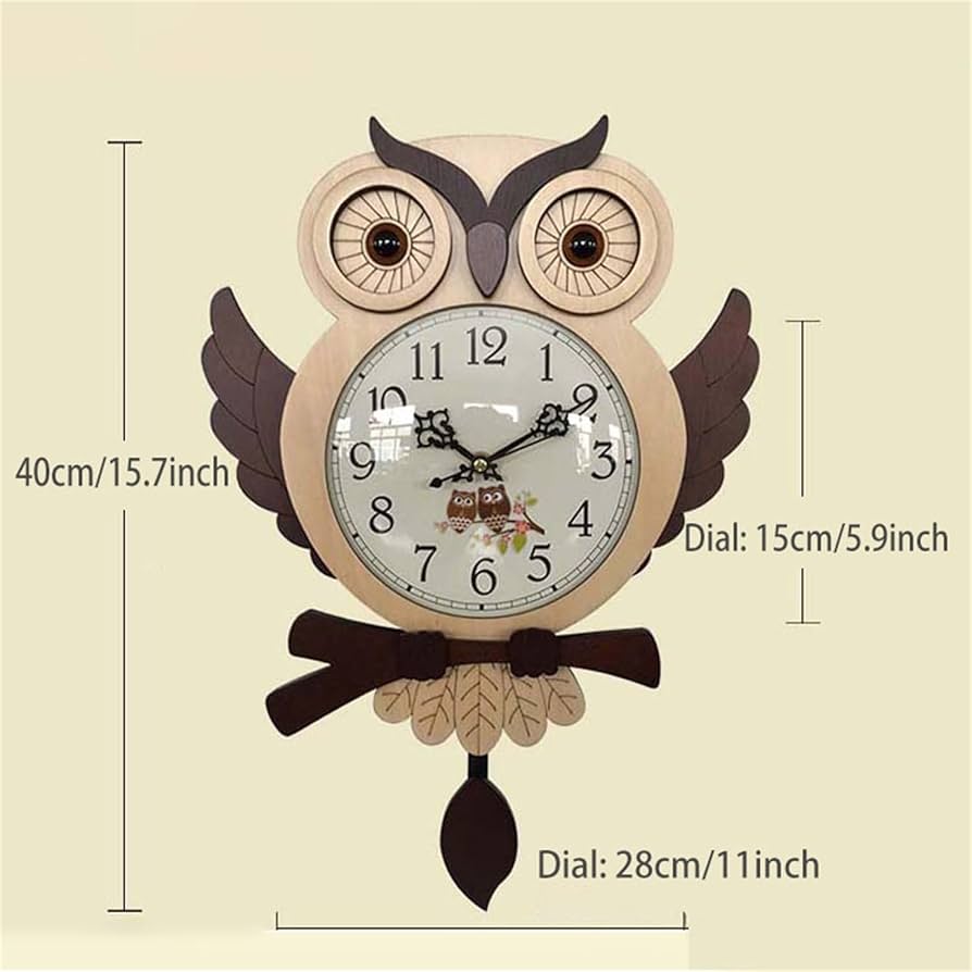 フクロウ時計柱時計静音樹脂時計 61p+Ny8lNFL.jpg_BO30,255,255,