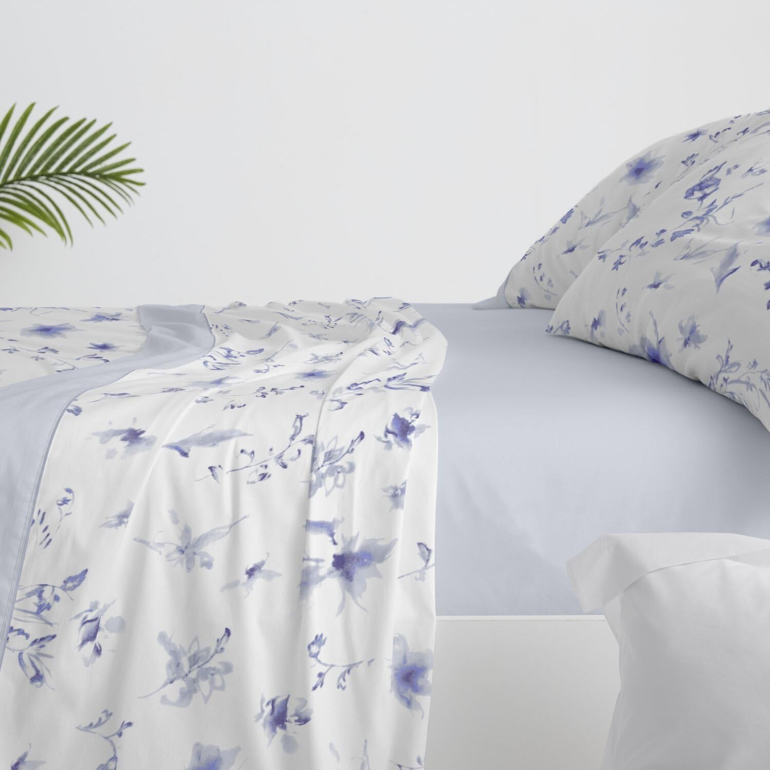Burrito Blanco | Juego de sábanas | Cama de 135cm. (+Medidas Disponibles) | Diseño 048 | Color Azul (135x190/200cm.)