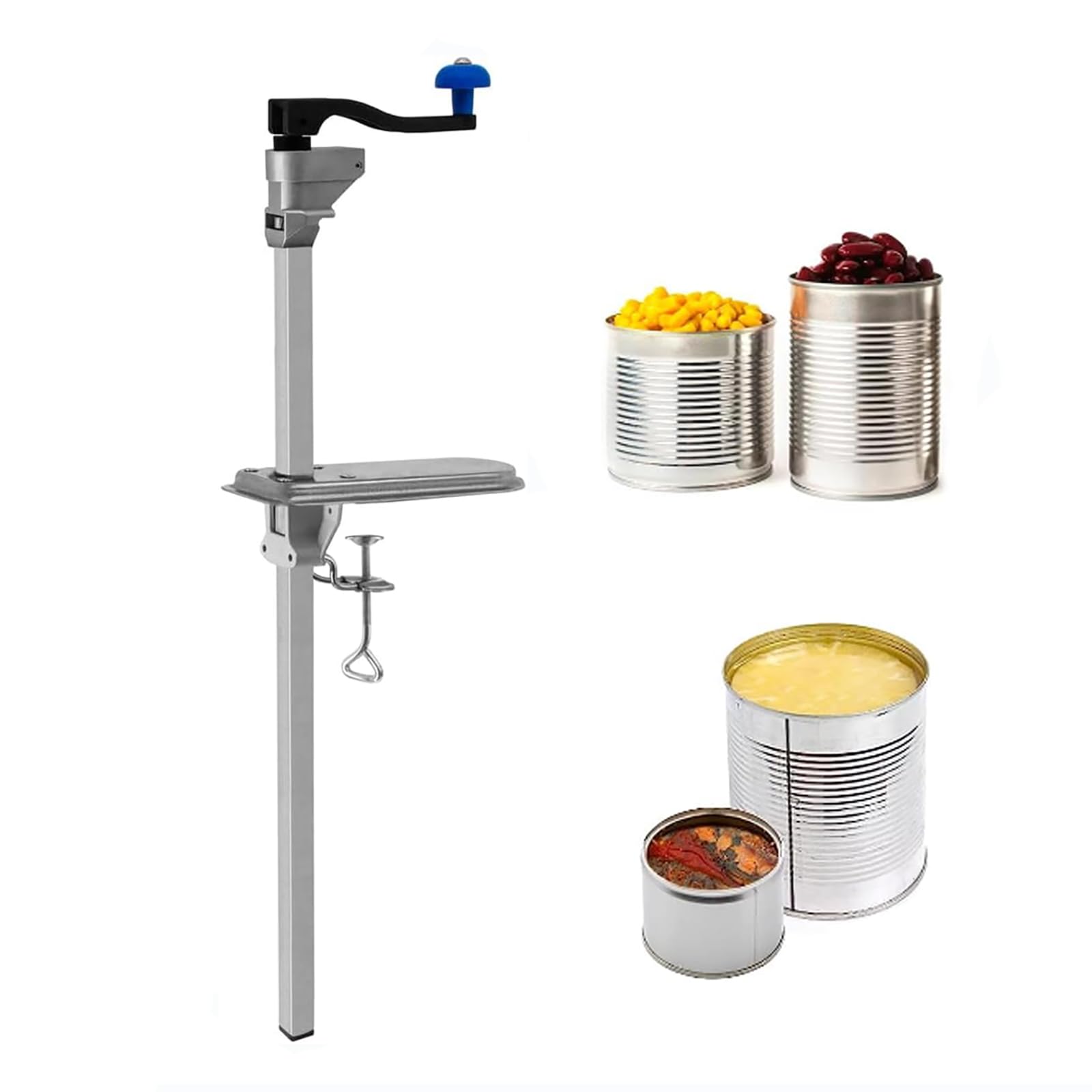 Abrelatas Comercial, Abrelatas Comerciales De Mano De 48/59/75 Cm con Base De Acero Chapado, Fácil De Usar/Ahorra Tiempo Y Esfuerzo/Estabilidad, para Hoteles, Restaurantes, Cocina Casera