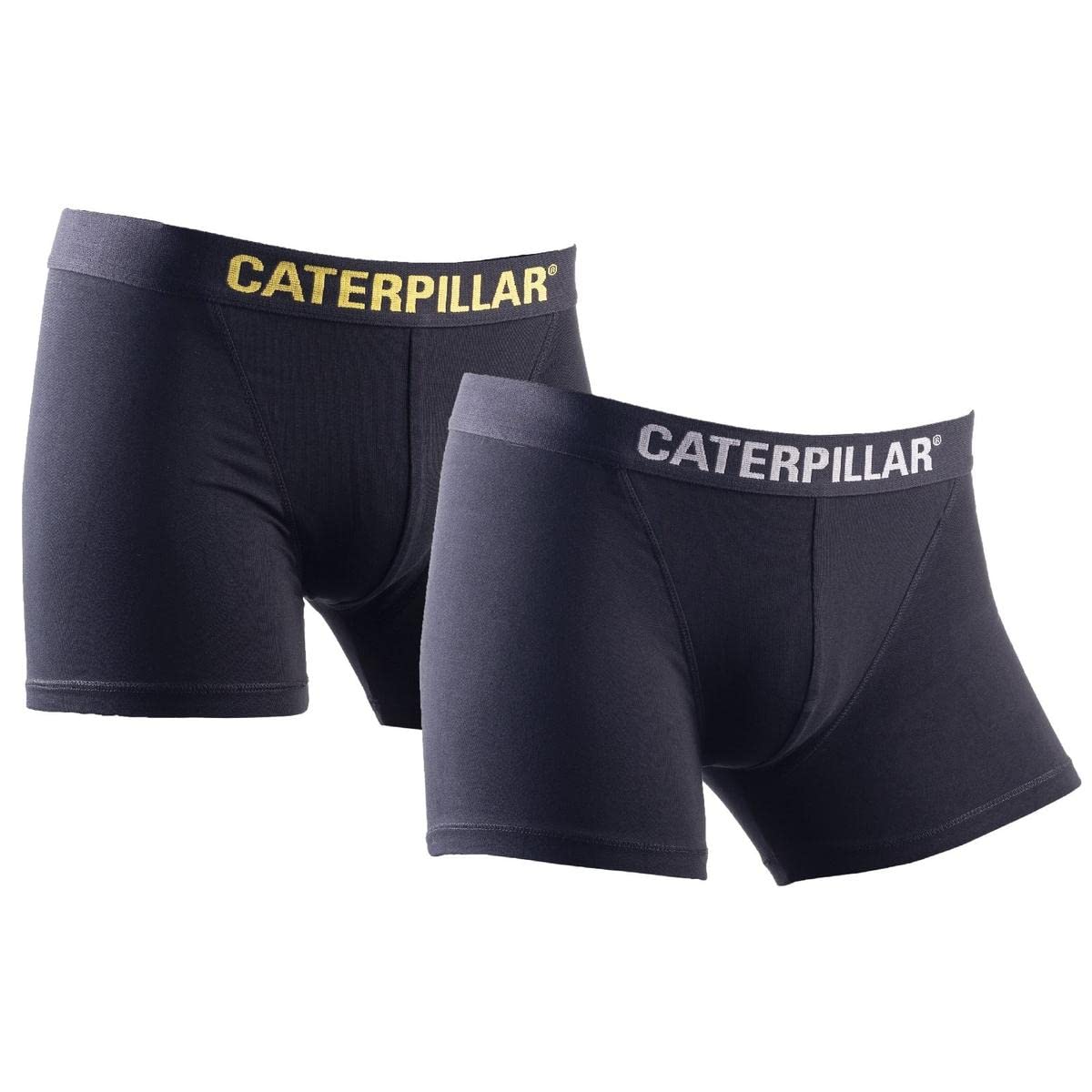 CAT Caterpillar Boxer Shorts 2-Pack Black/Yellow/Charcoal -,